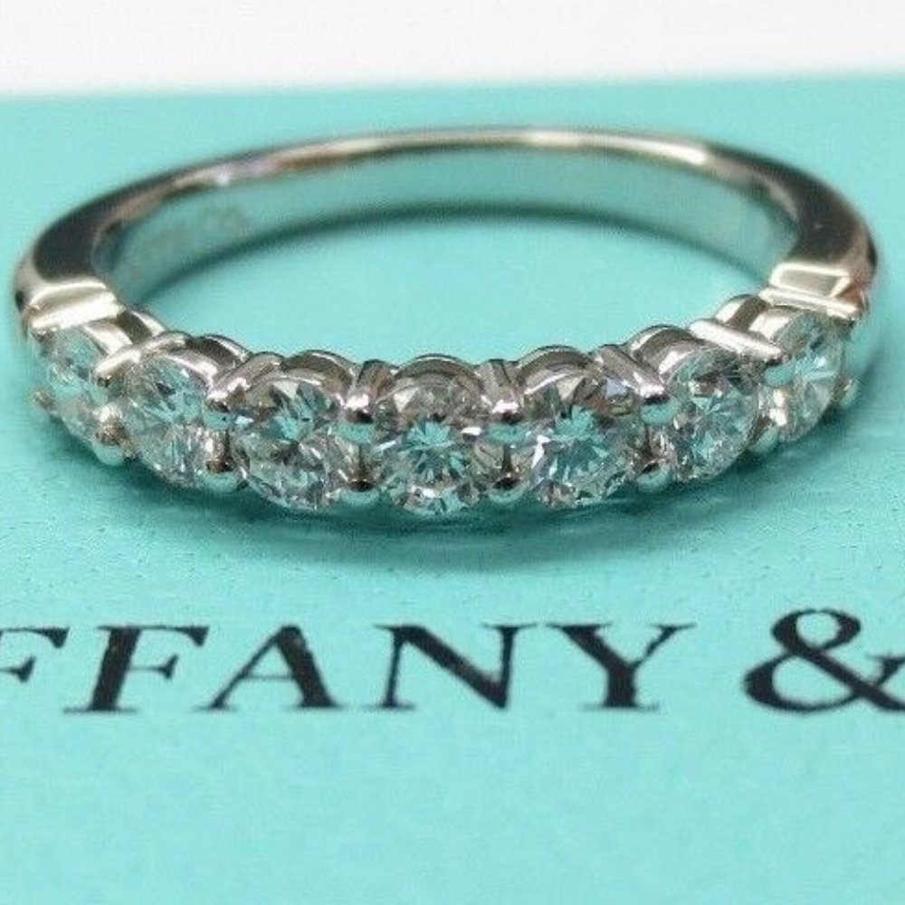 Tiffany Forever Embrace Shared Diamond Eternity Wedding Ring 0.57ct 3mm